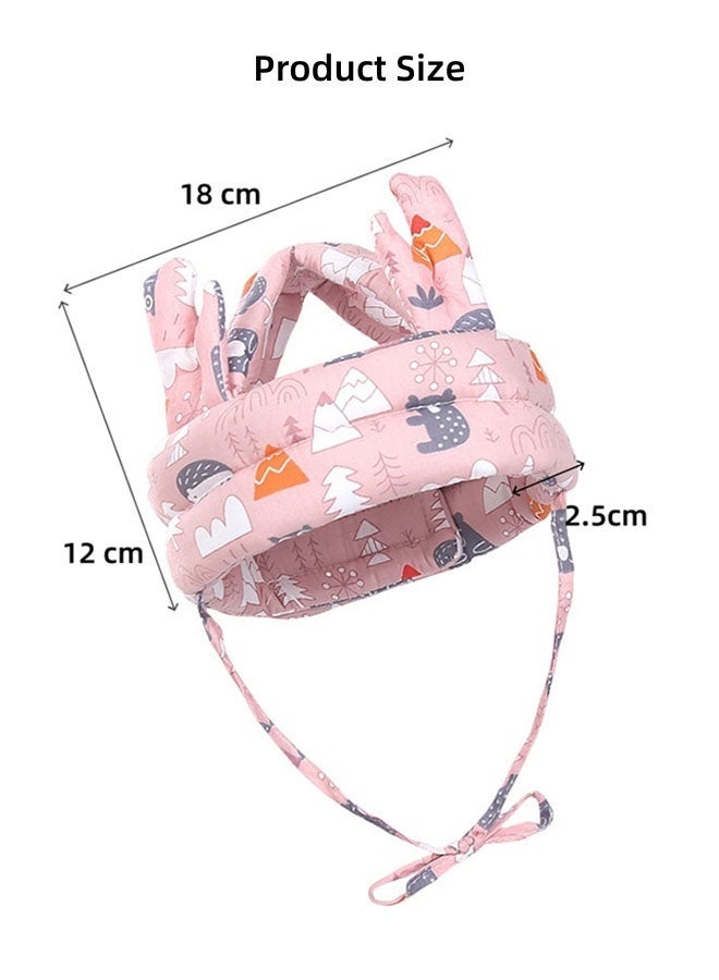 oldlaiben Baby Head Protector,Baby Helmet For Crawling Walking,Adjustable Protective Cap,Lightweight Infant Safety Head Guard Cap,Baby Helmet Breathable,Anti-Collision, Adjustable Toddler Head Protection,With Soft Cushion For Crawling & Walking Infants,Toddlers(Pink) - Image 2